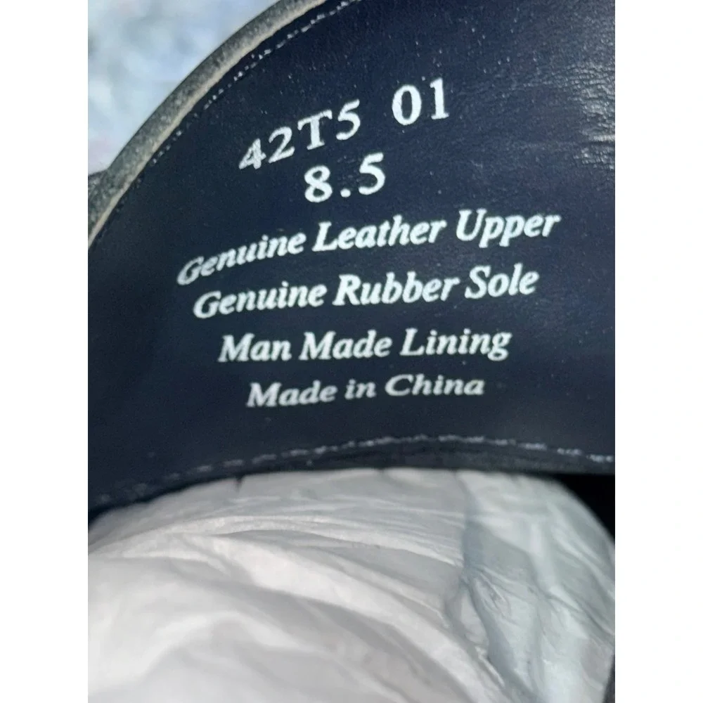 Jos A Bank Mens 8.5 D Hybrid Plain Toe Derby Black Leather Shoes 42T5 01 NEW